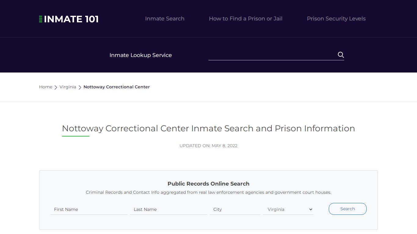 Nottoway Correctional Center Inmate Search, Visitation ...