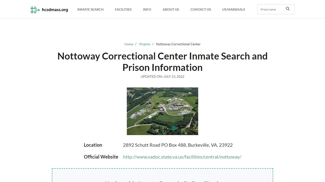 Nottoway Correctional Center Inmate Search, Visitation ...